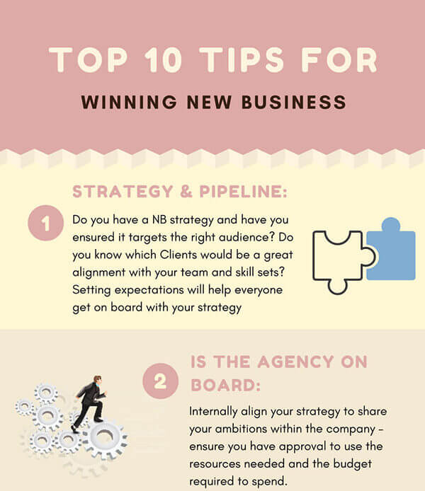 Top 10 tips for winning new business – Infographic